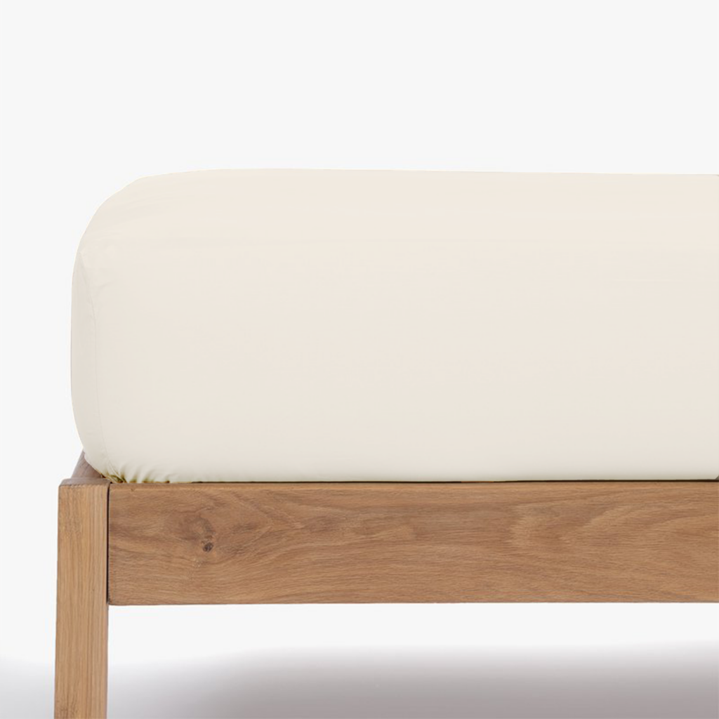 Drap-housse Avec Jupe Plissée Divine Textiles - Coton égyptien 200 Fils, Blanc élégant - 3