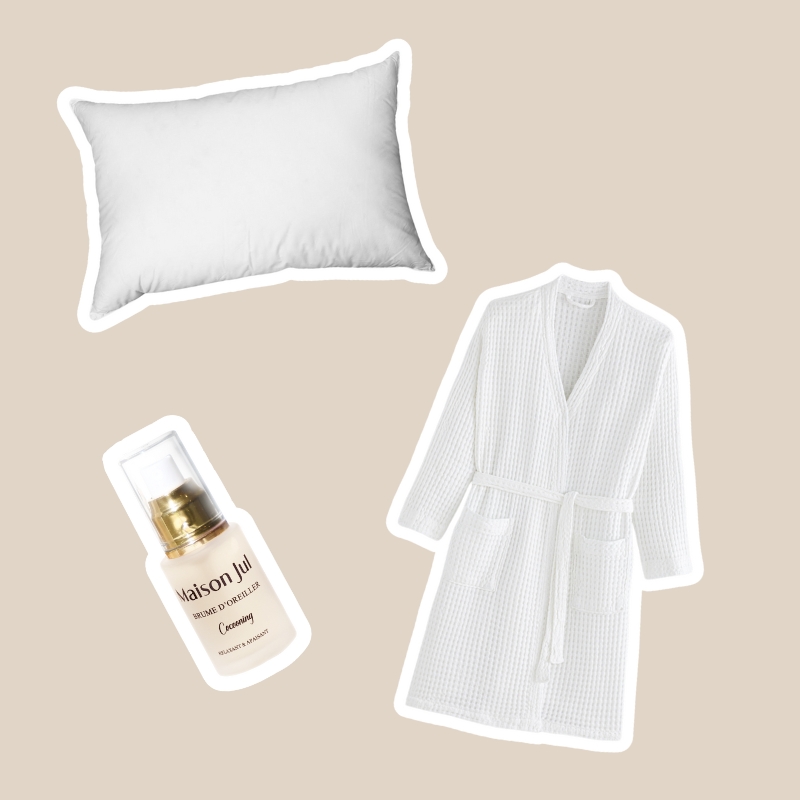 Pack Enfant – Confort & Douceur : Peignoir Nid d’Abeille + Oreiller + Brume Maison JUL